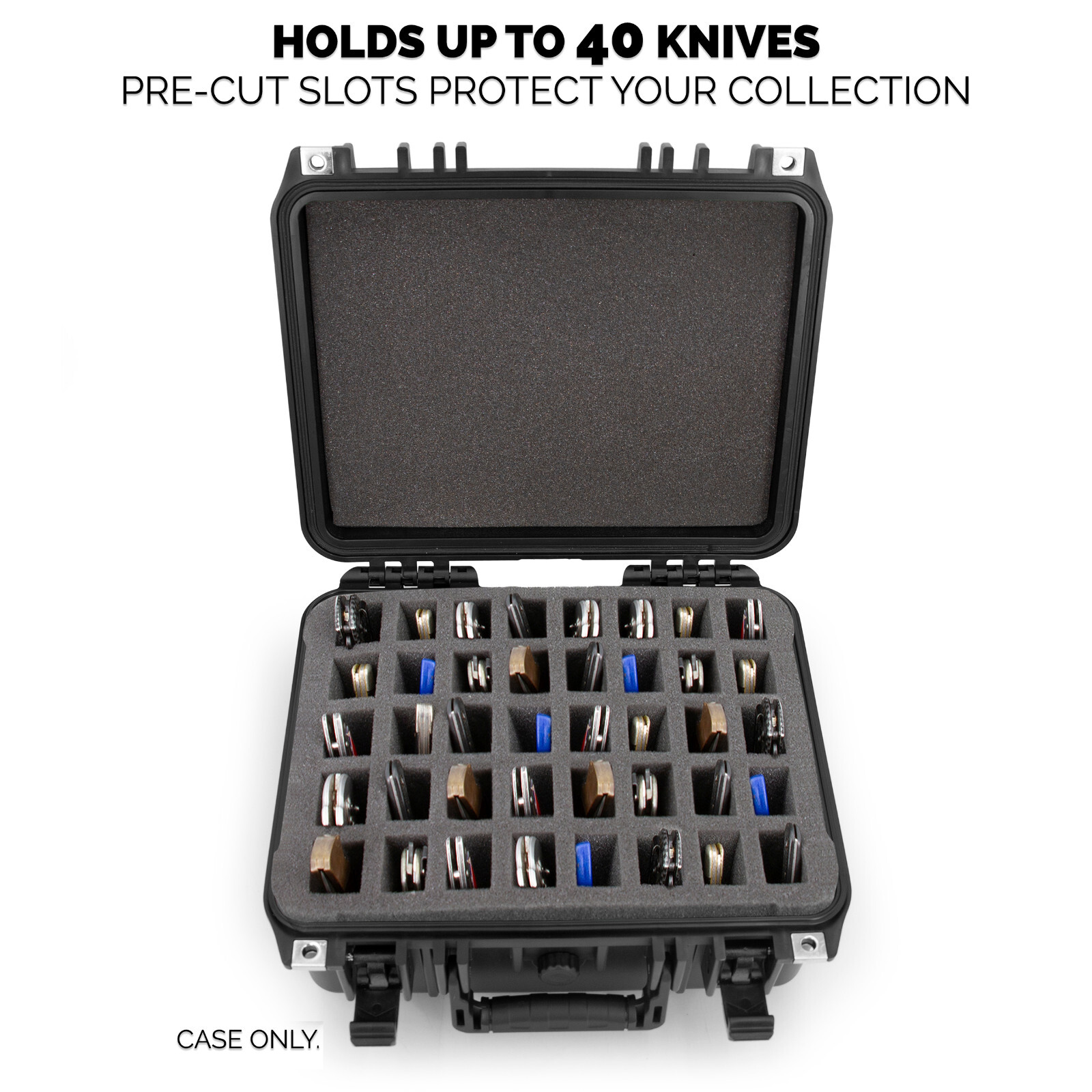 CM 40 Folding Knife Case Waterproof Pocket Knife Holder and Knife Box Organizer
