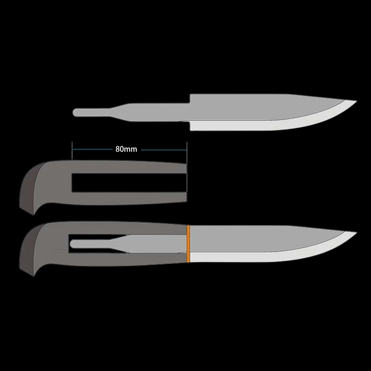 New Solid Wood Knife Handle Handlebar DIY Tool Wooden Knife Grip Craft Material
