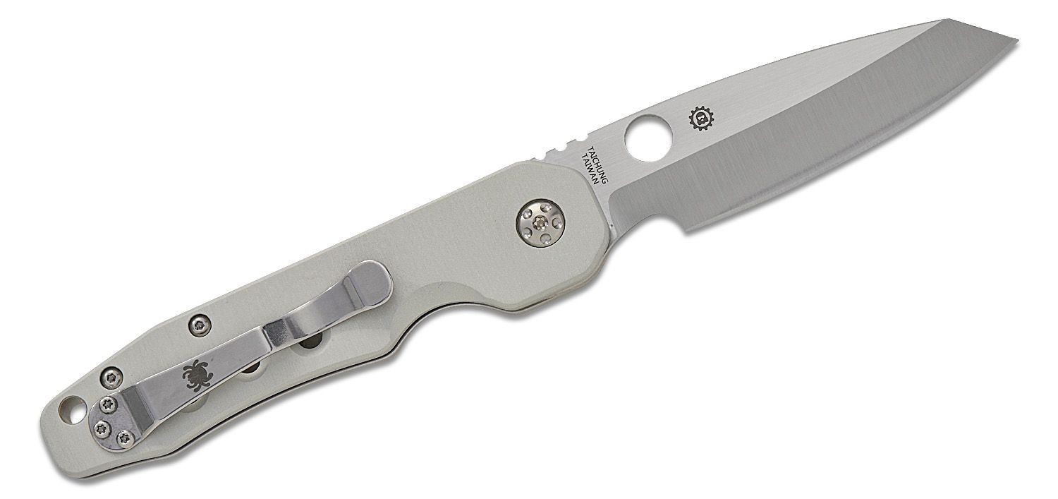 Spyderco Smock CPM-CruWear Satin Blade Satin Aluminum Handles C240ALCWP