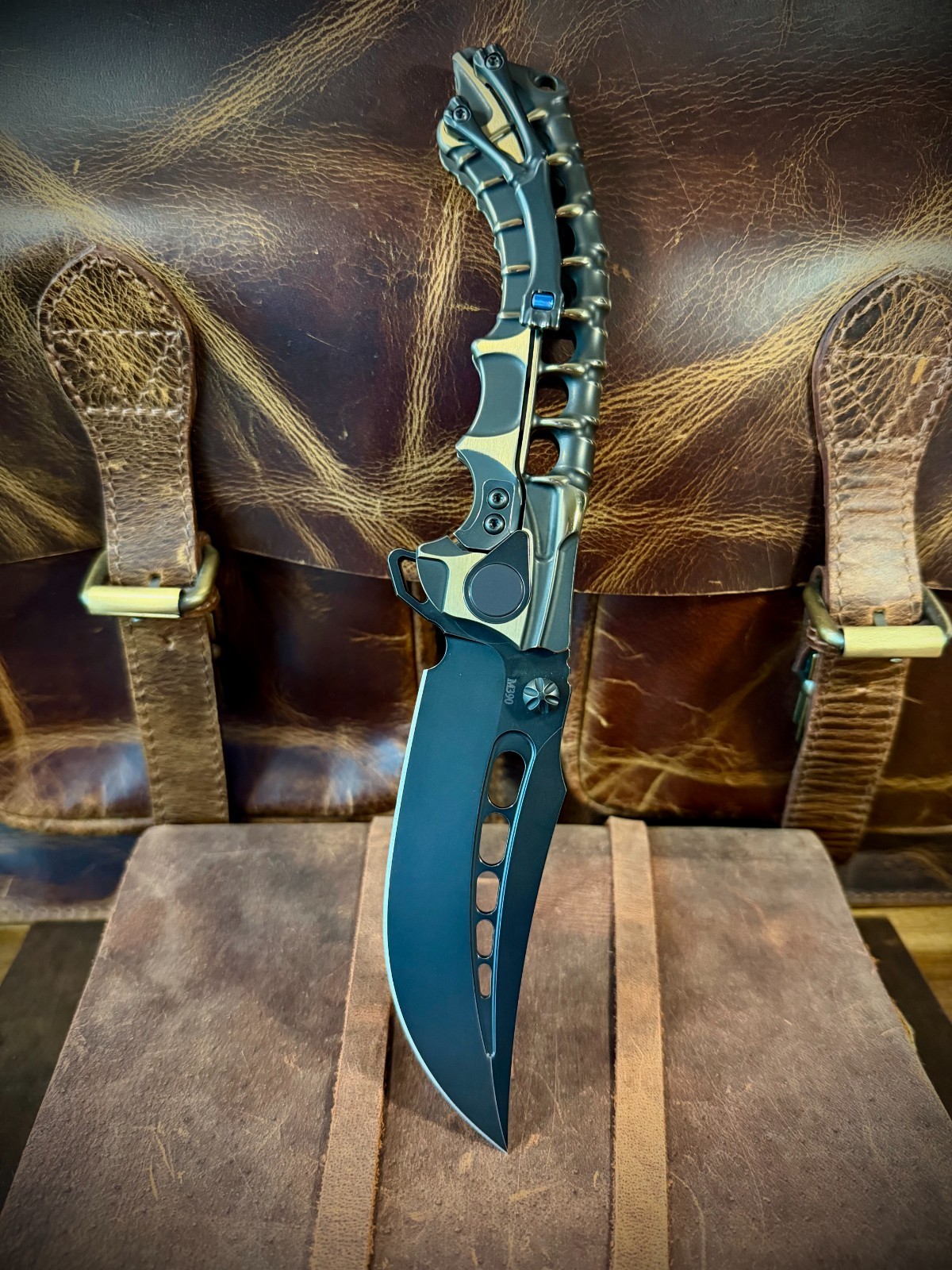 Andre De Villiers ADV Tactical M390 Scavenger Integral Titanium Folding Knife!