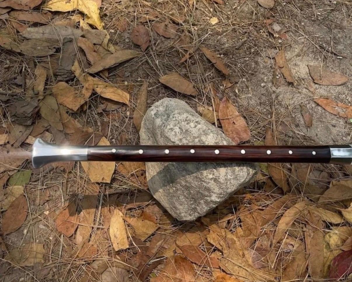 36» Handmade Survival Viking Spear | Carbon Steel Blade | Hunting Camping Spear