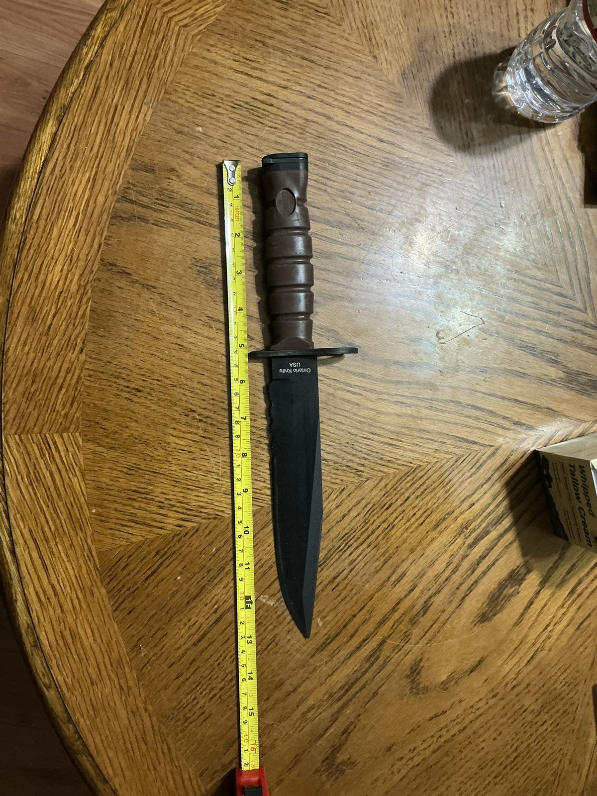The Ontario OKC3S is the official combat knife and bayonet