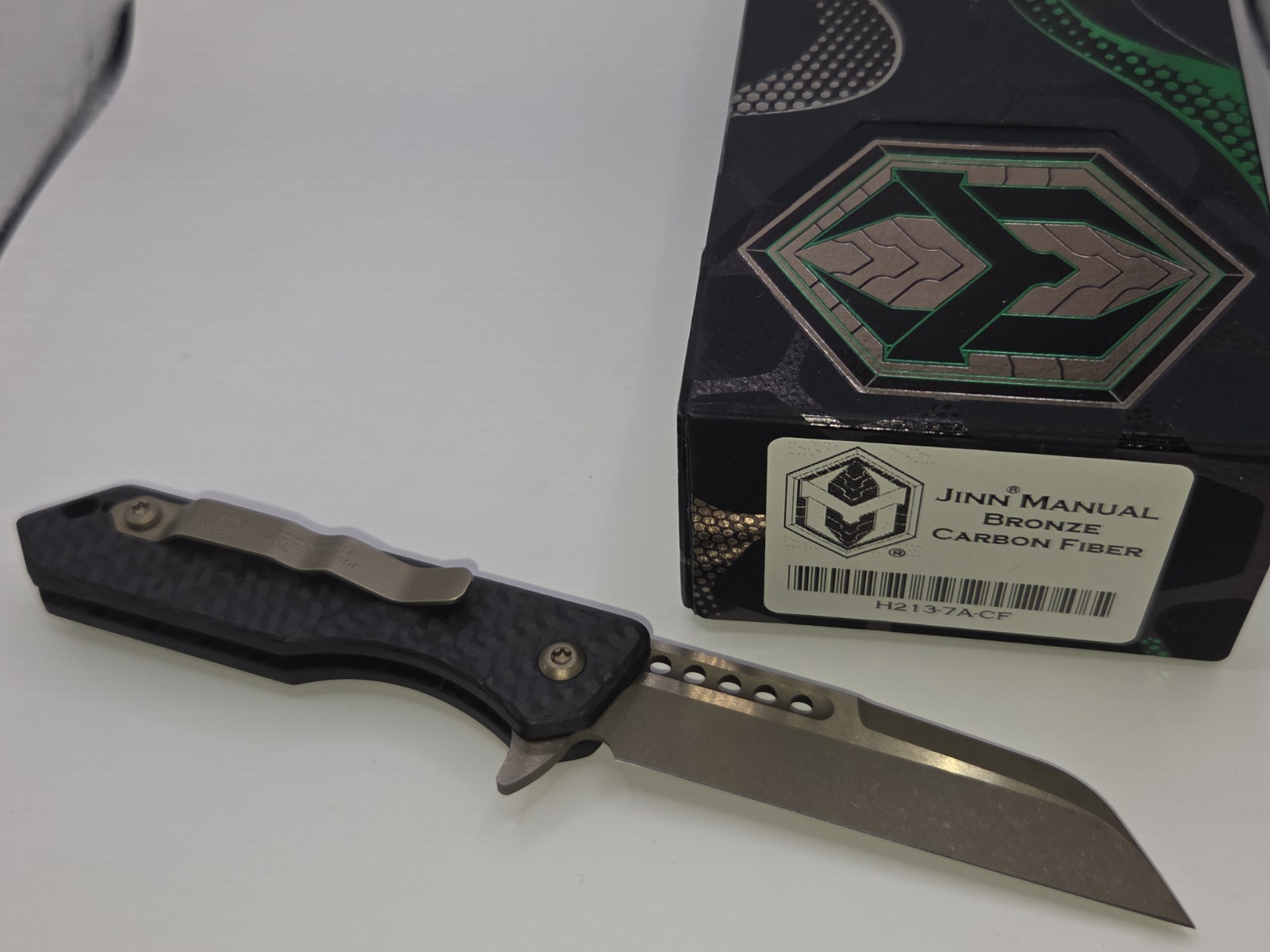 Heretic Knives Jinn Carbon Fiber Manual Pocketknife H213-7A-CF