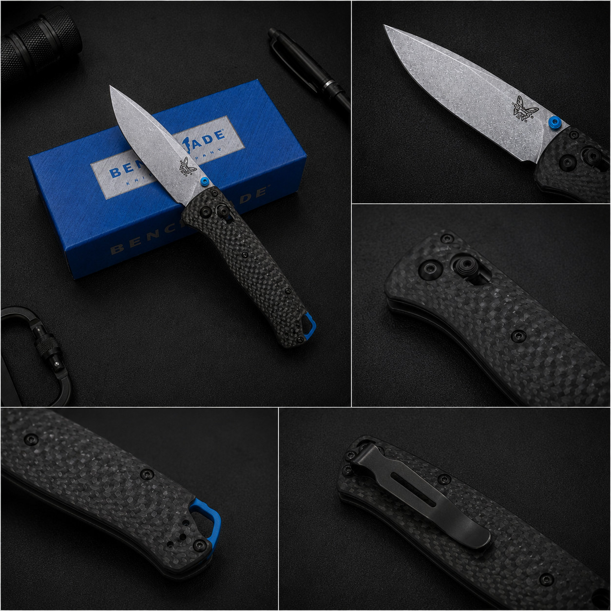 NEW Bugout 535 CPM-S90V Carbon Fiber AXIS Lock Folding Knife Free shippin