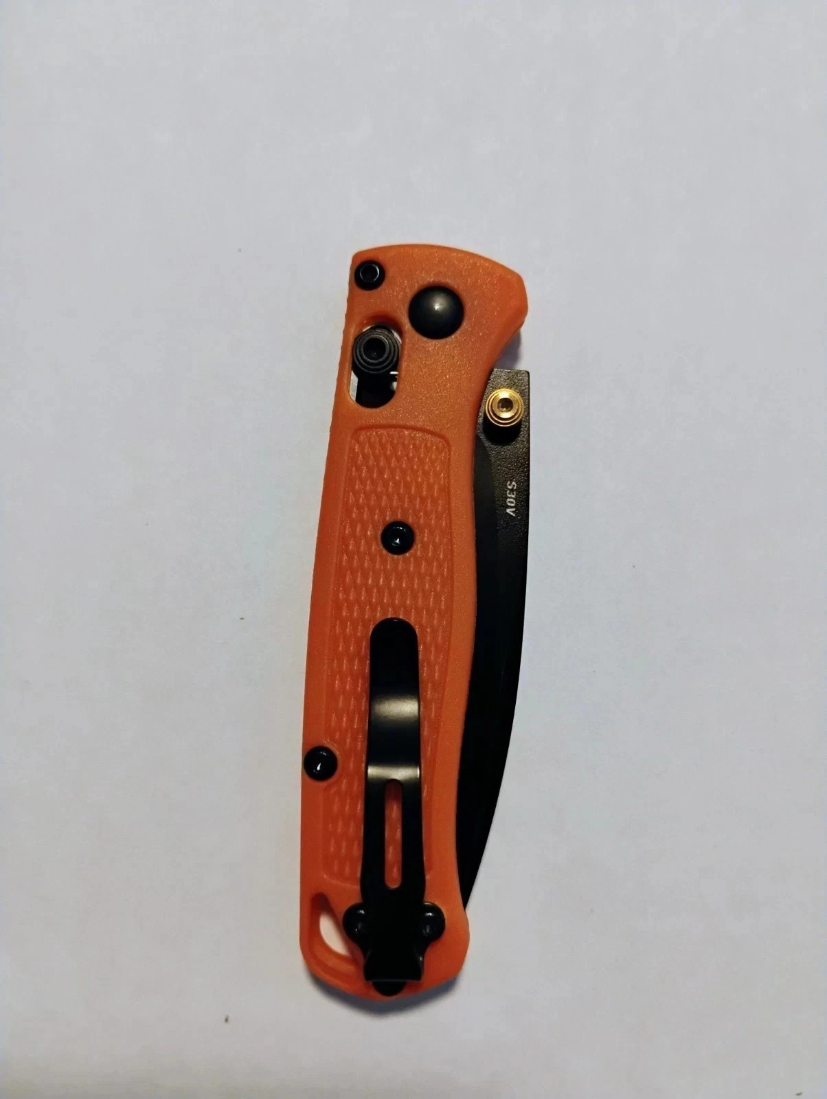 Benchmade 533 Mini Bugout Orange Handle Black Blade Folding Knife ship from USA