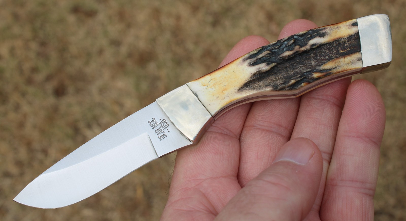 Bear MGC Fixed Blade Knife 6 1/2″ 580 Hunter India Stag Handle With Box & Sheath