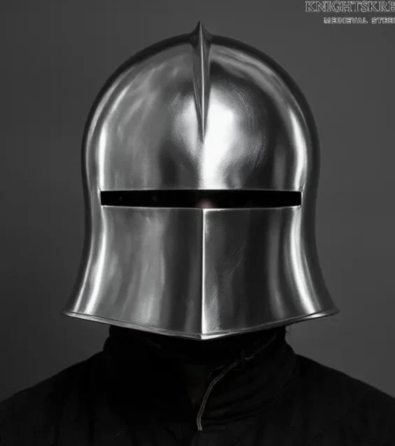 Medieval Knight Helmet Steel Armor Gothic Warrior Full Face Visor Replica