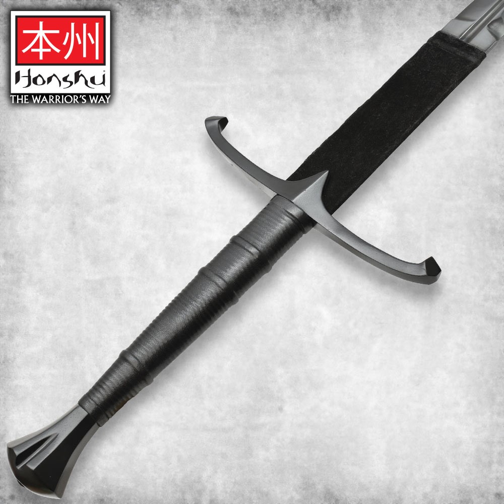 Honshu Black Claymore Sword and Scabbard | Carbon Steel Blade | Overall 57″