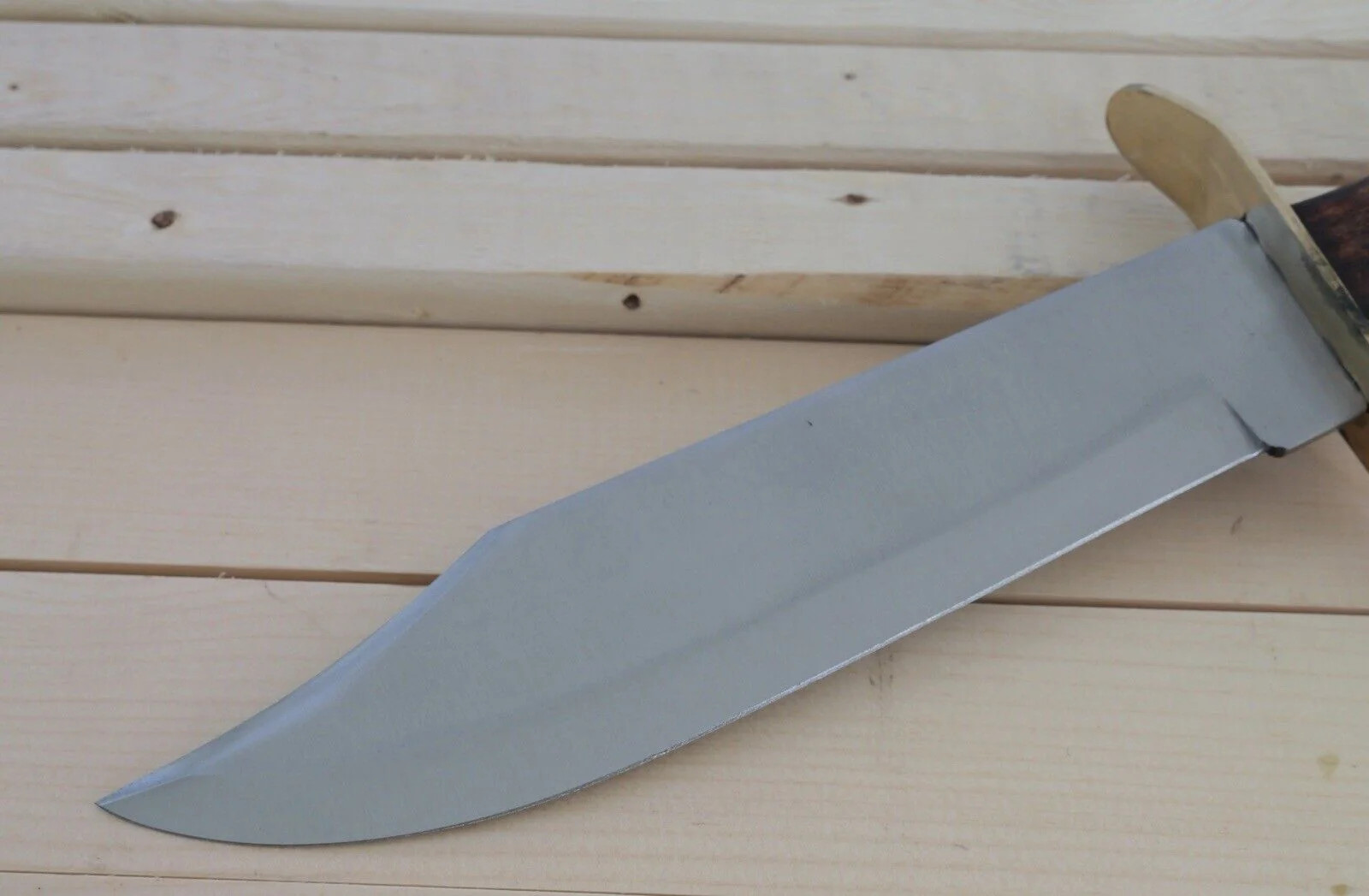 15” Classic Bowie Knife Wood Handle Carbon Steel XL Leather Sheath Sharp Big