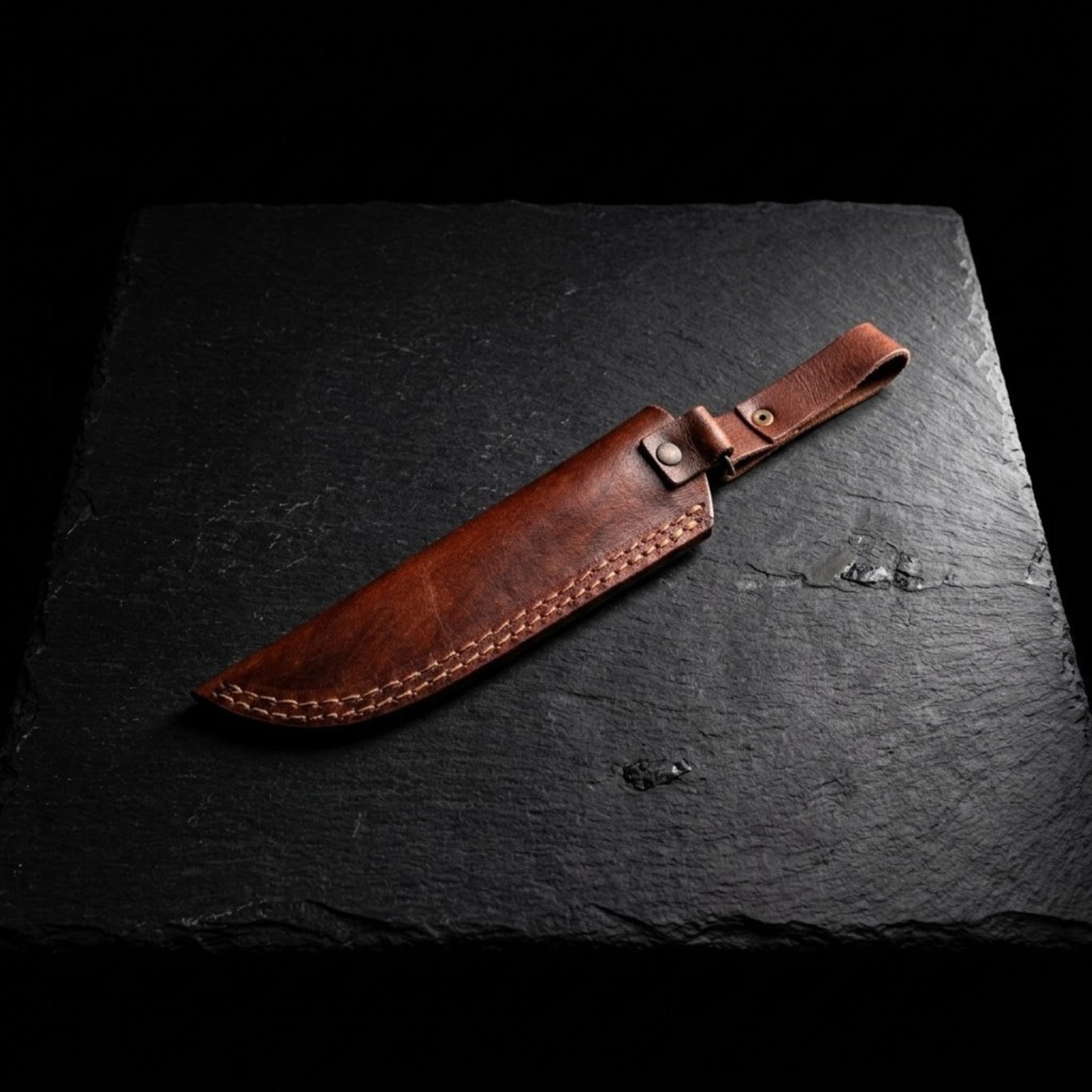 Shard Collectible Hand Crafted Brown Leather Sheath for Ka-Bar Fixed Blade Knive