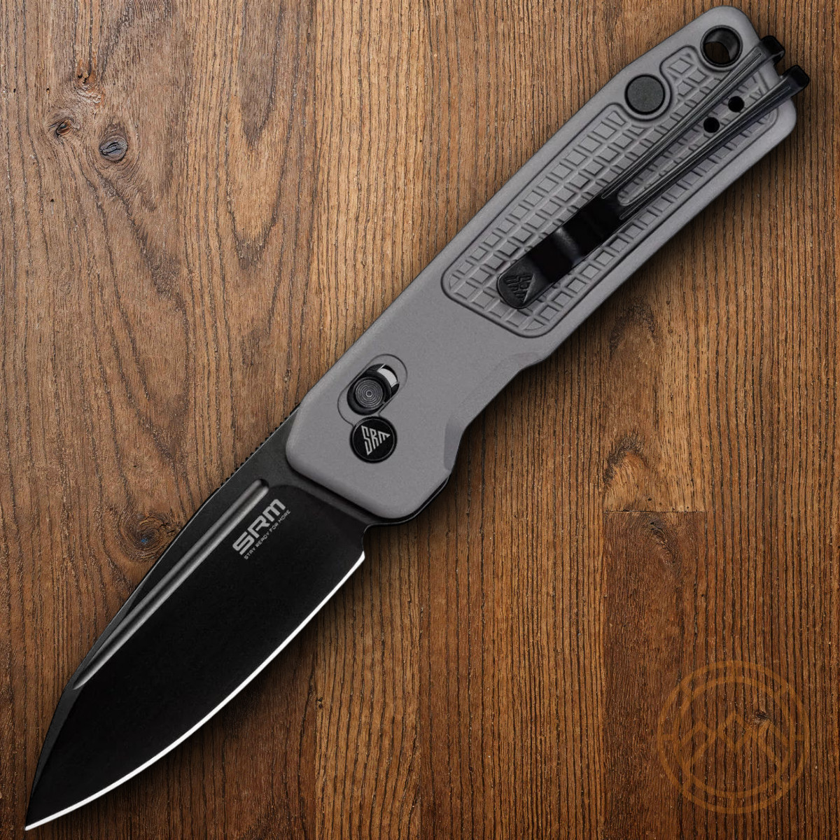 SRM Knives Scout Folding Knife 2.75″ 14C28N Sandvik Steel Blade Gray G10 Handle