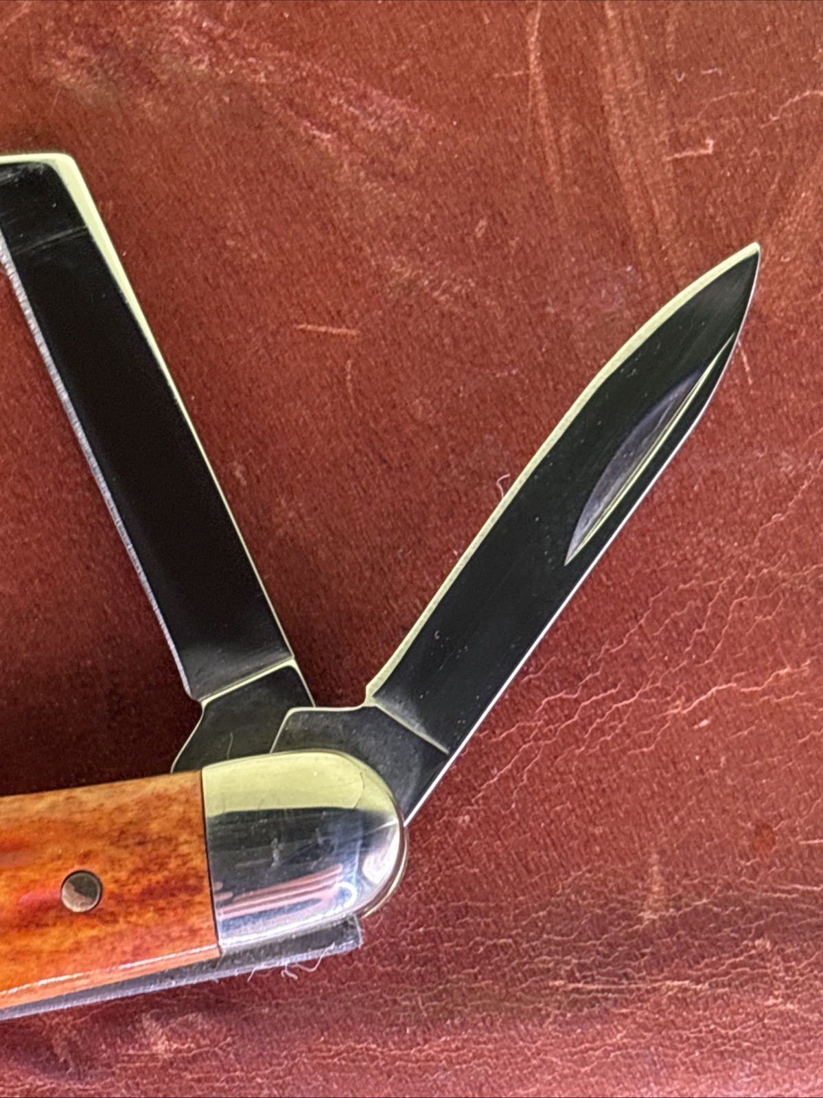 CASE XX SEAHORSE WHITTLER POCKET WORN HARVEST ORANGE BONE HANDLES KNIFE USA