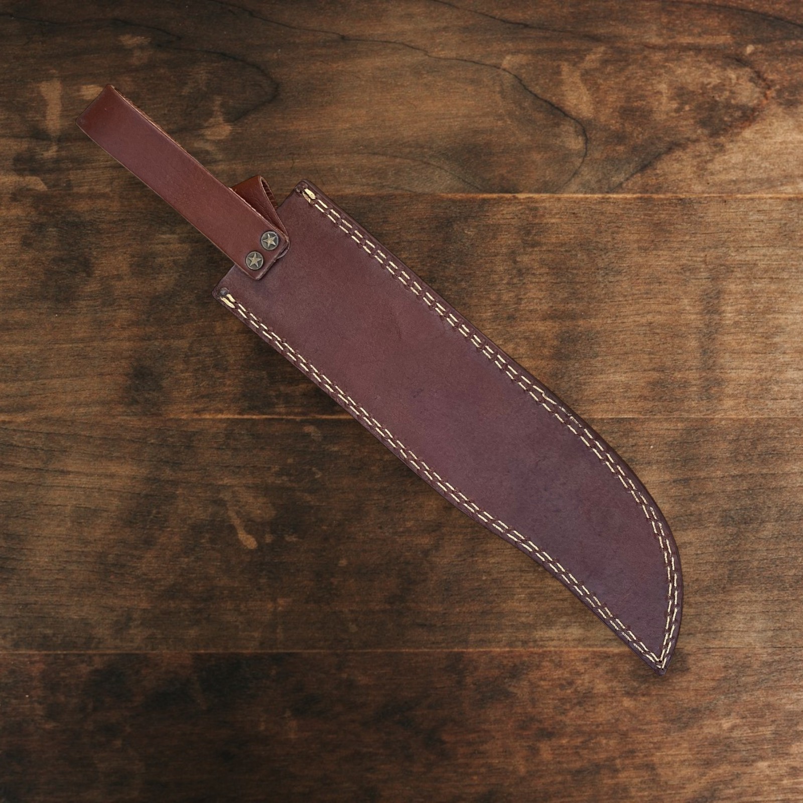 Handmade Brown Leather Replacement Sheath Scabbard 11 Inch Fixed Blade Knife US
