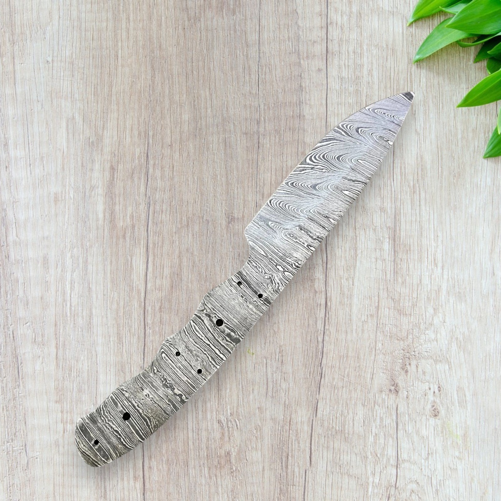 Custom Damascus Knife Blank Drop Point Full Tang Hunting Survival Tactical Tool