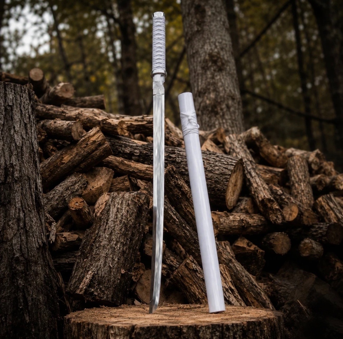Handmade Japanese Samurai Katana Sword Carbon Folded Steel Sharp Full Tang