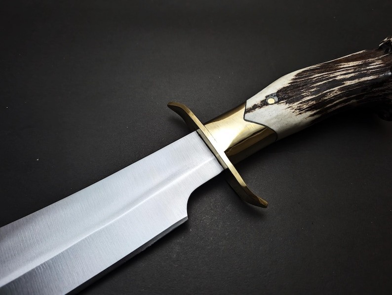 Inglorious Bastard Aldo Raine D2 Steel Bowie Knife – Brass Guard & Sheath