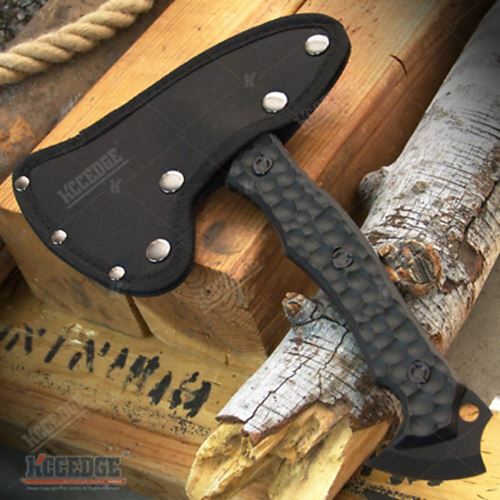 10″ SKULL FULL TANG Tactical Hunting Camping Survival Axe w/ Spike