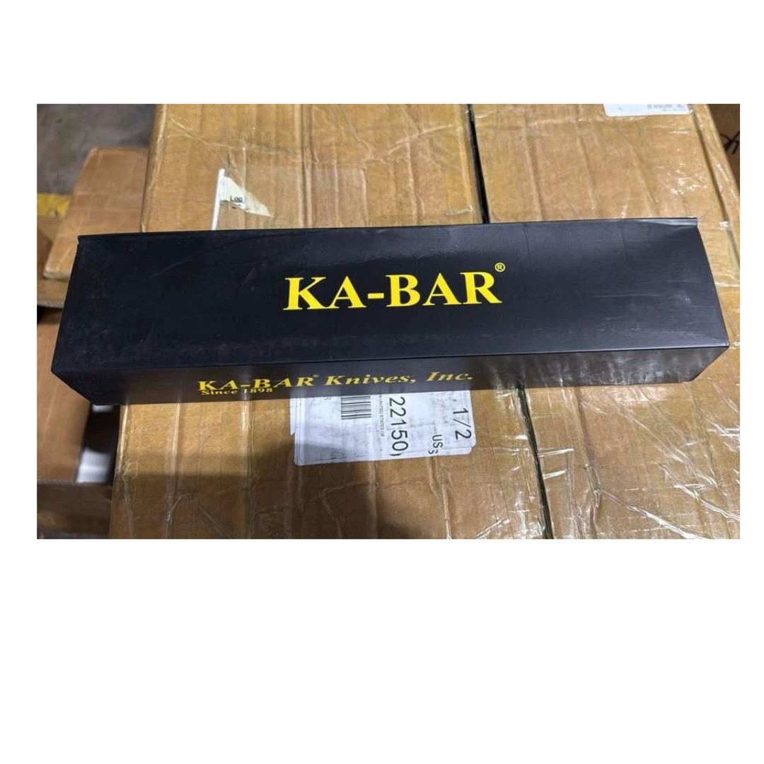 KA-BAR USMC Fighting Utility Knife Leather Handle Fixed Blade Outdoor Sheath New