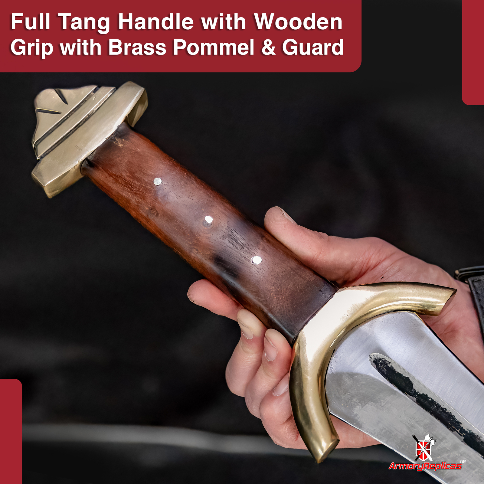 Hand Forged 1095 High Carbon Steel Sword FullTang Battle Ready w/ Leather Sheath