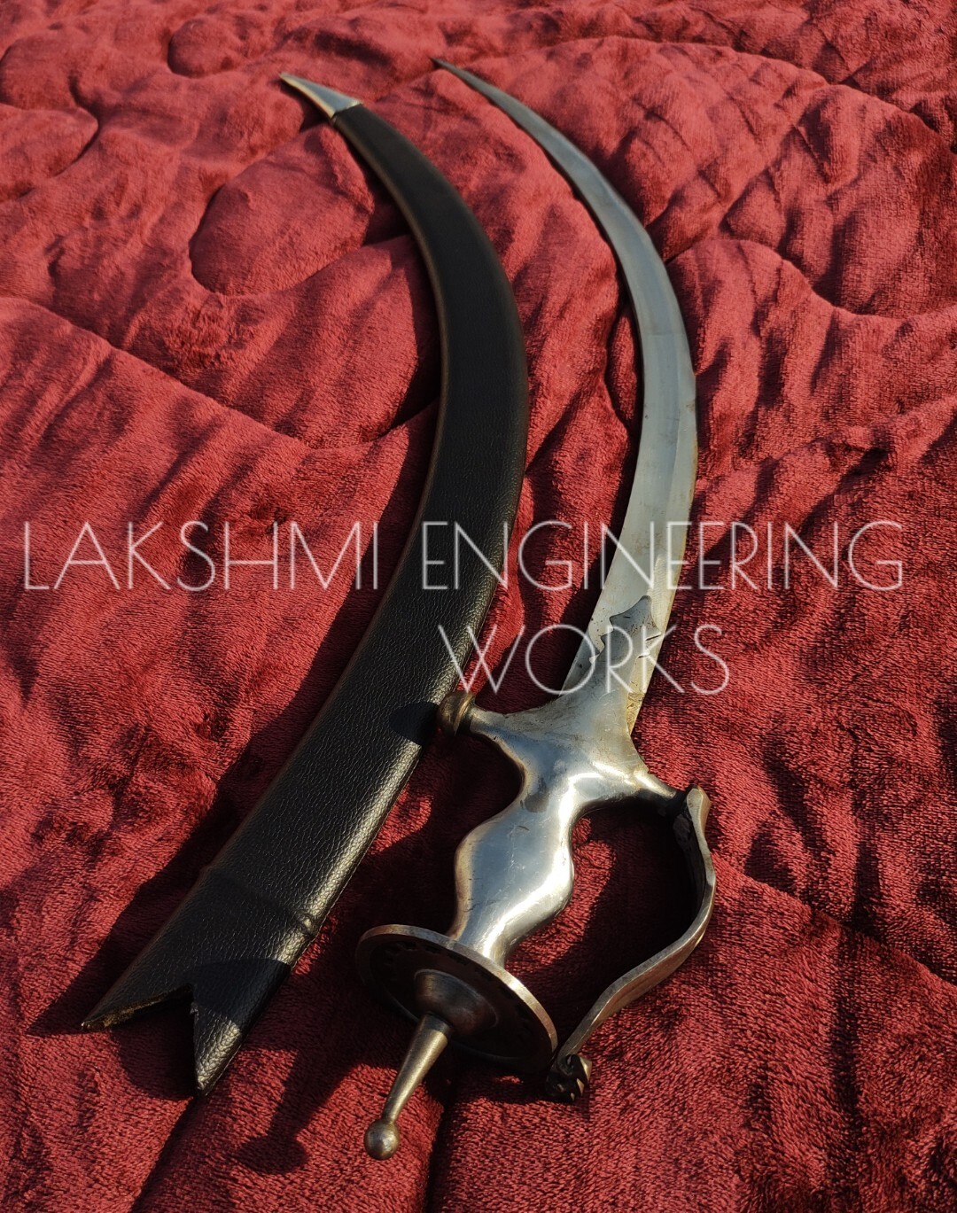 GOLIYA SWORD,Punjabi HandForged GOLIYA SWORD, Sarabloha Kamani Blade, Mild Steel