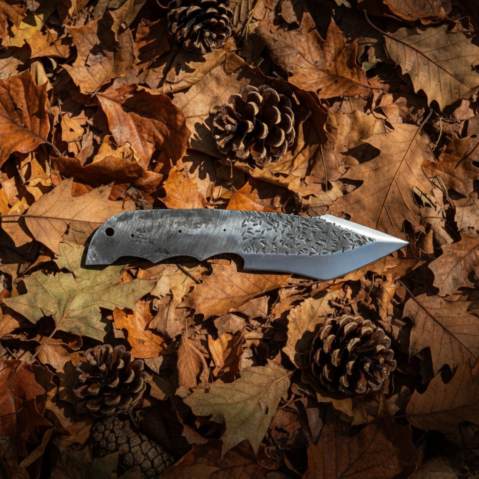 Knife Making Blank High Carbon Steel Full Tang DIY Skinner Blade (No Sheath)