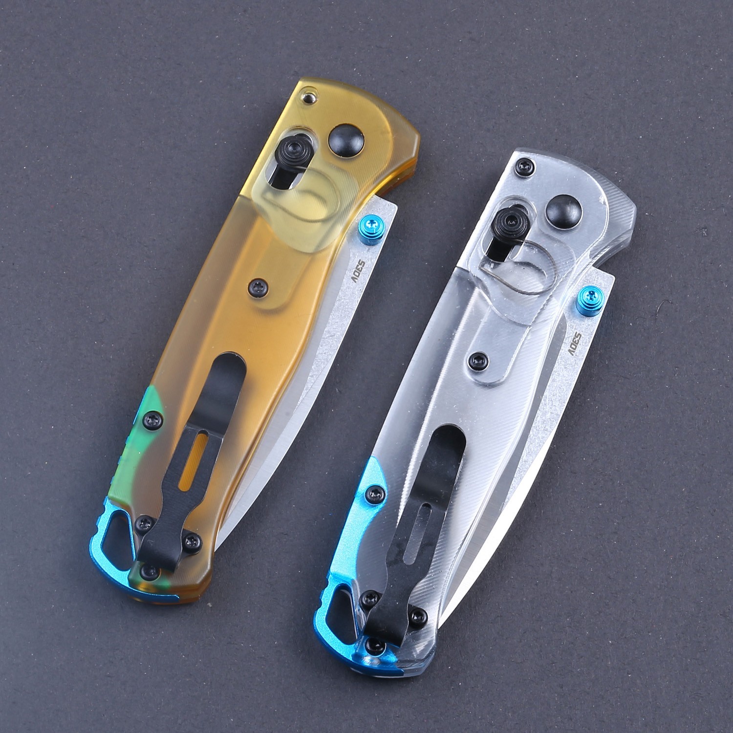 Black Nylon 440c Stainless Steel Mini Small Folding Pocket Knife Lock back Clip