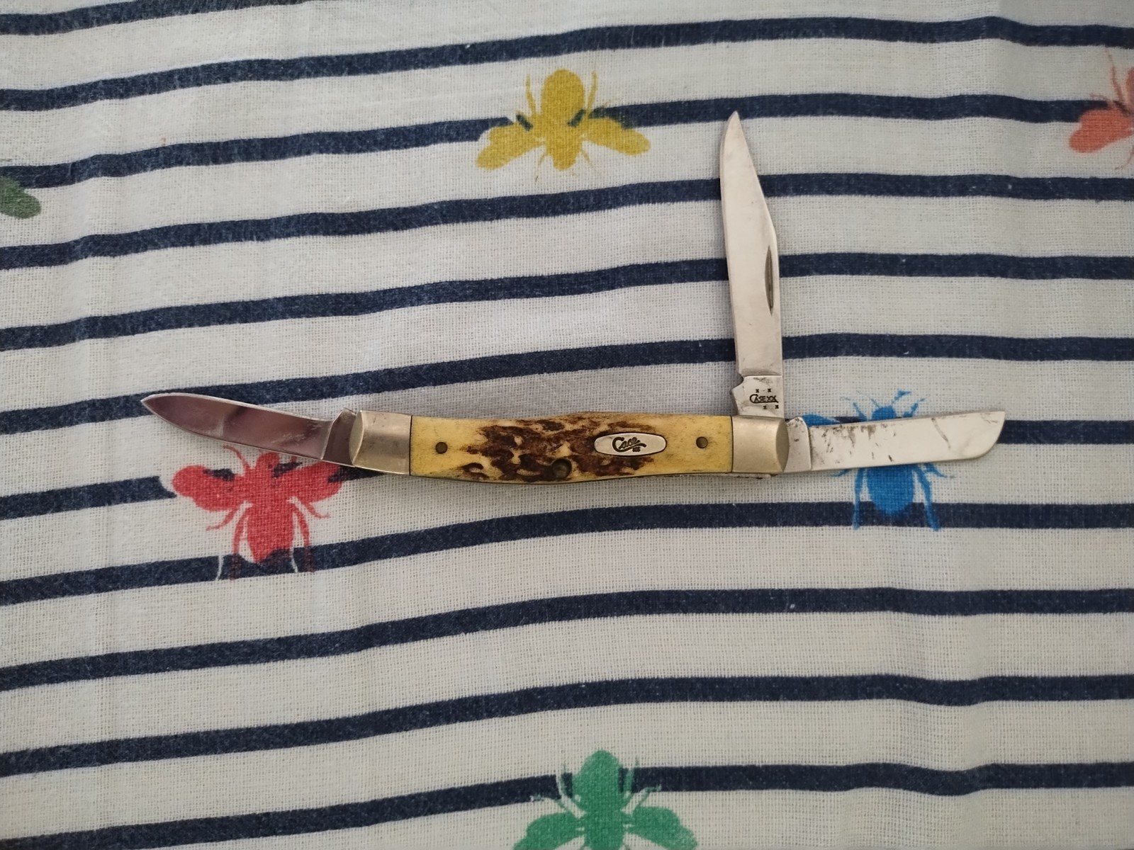Vintage 2000s W. R. Case & Sons Bone Pocket Knife USA Good Condition 🔥