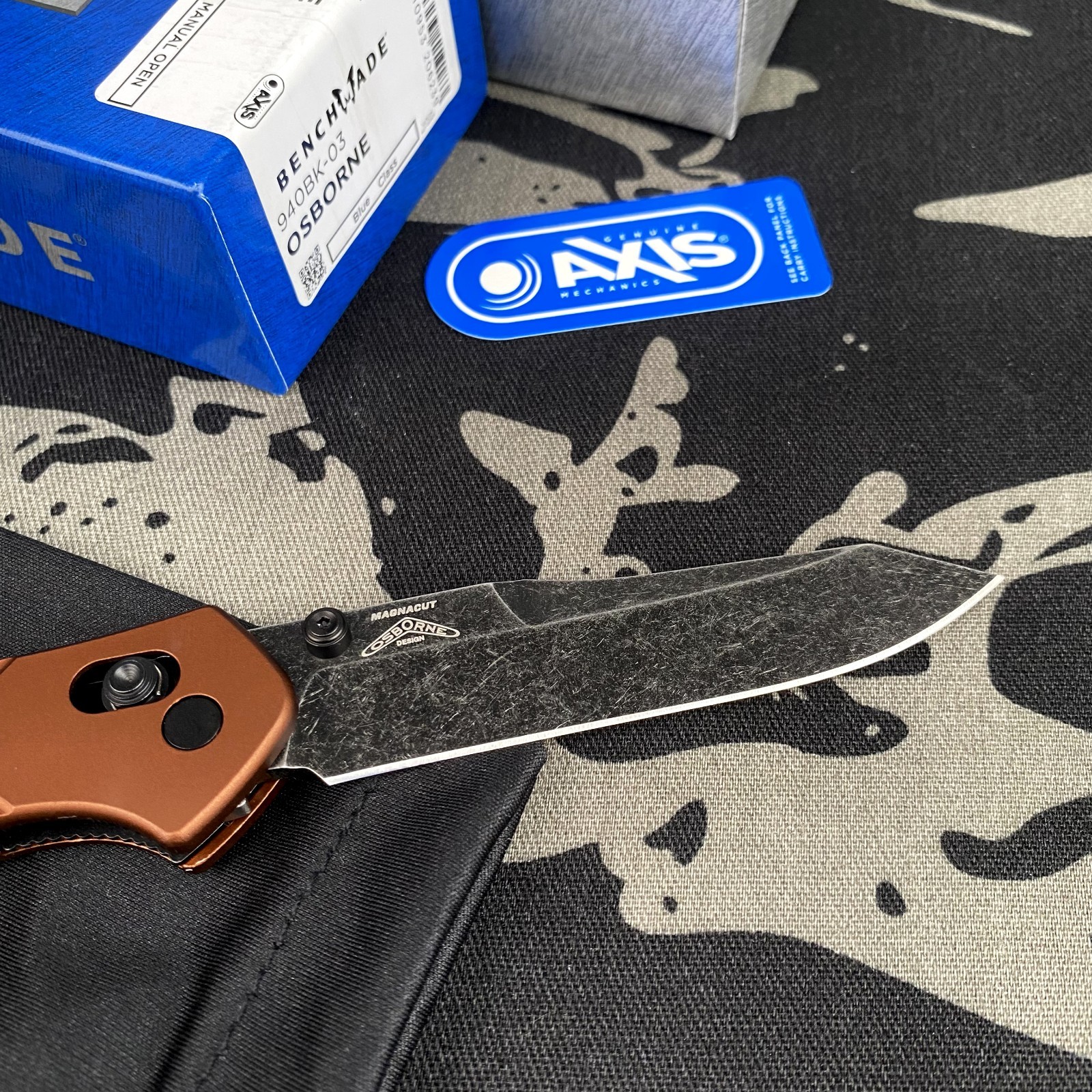 Benchmade 940BK-03 Osborne Burnt Copper Aluminum MagnaCut Blade Folding Knife