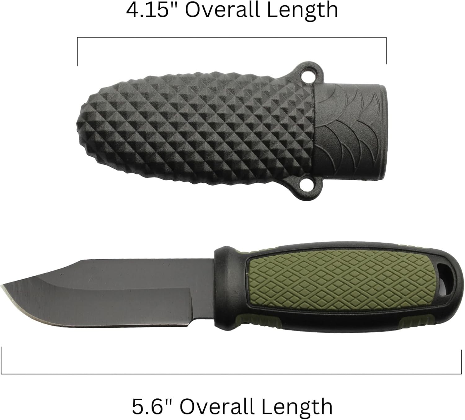 RPG Small Fixed Blade Neck Knife with Sheath, EDC for Camping Hiking