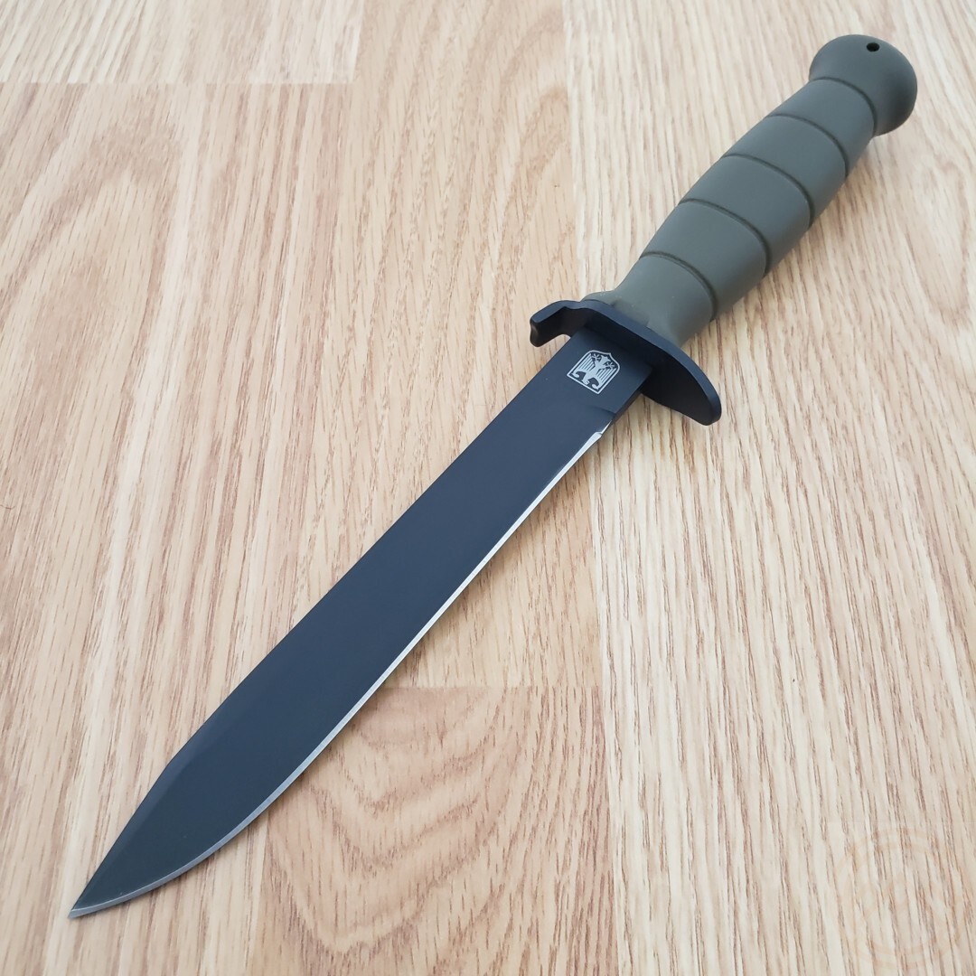 OD Green Military Fixed Blade Knife Stainless Steel Blade ABS Handle Belt Sheath