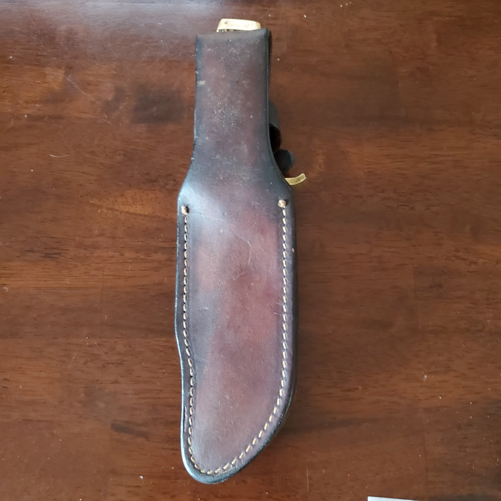 Schrade Fixed 5.5″ Blade Hunting Knife Stag Handle Leather Sheath 171UH