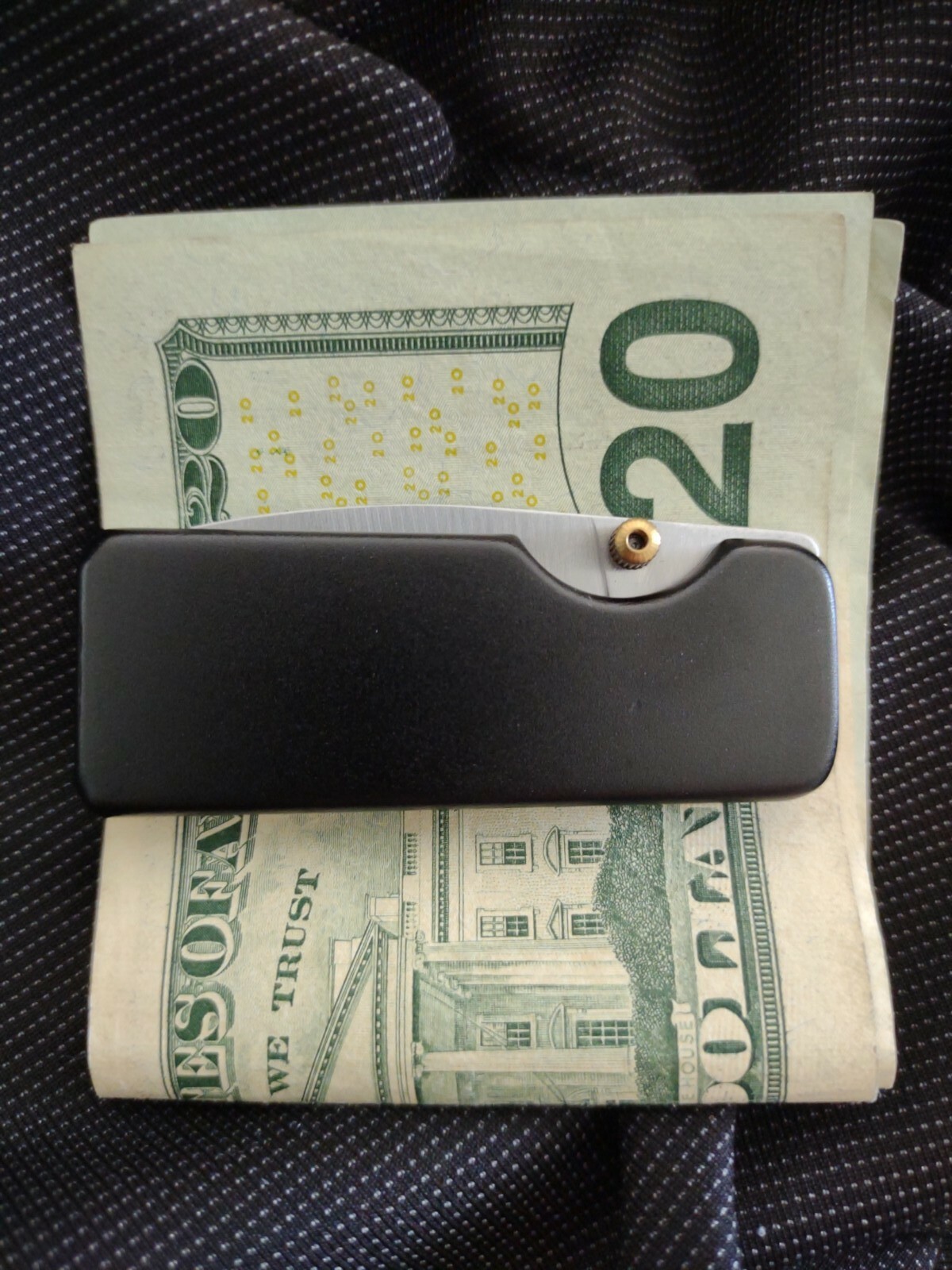 Black Money Clip Folding Locking Pocket Knife – Free Same Day Shipping!