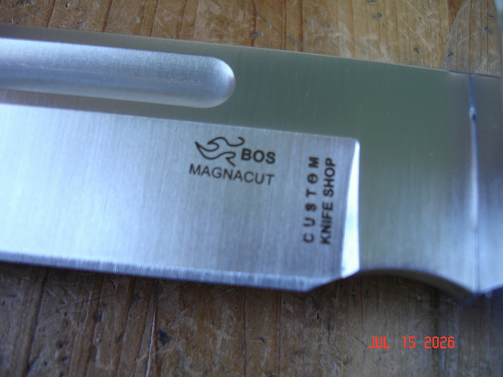 NIB BUCK KNIFE 119 CKS SPECIAL BOS MAGNACUT BLADE ELK ANTLER HANDLE BROWN SHEATH