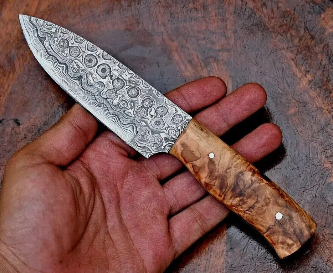 Damascus Hunting Knife Custom HandMade – Hand Forged Damascus Steel Blade 2476