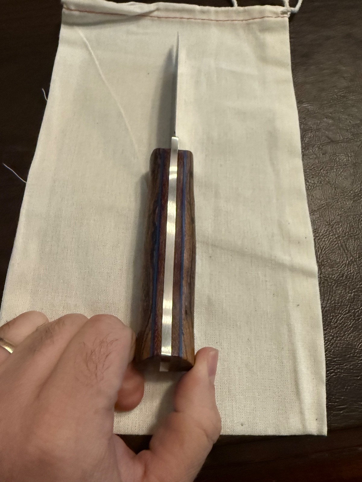 Fiddleback Forge Ocmulgee Knife Model Bullard with Bocote Handles