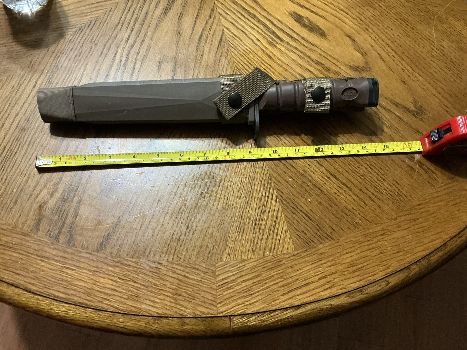 The Ontario OKC3S is the official combat knife and bayonet