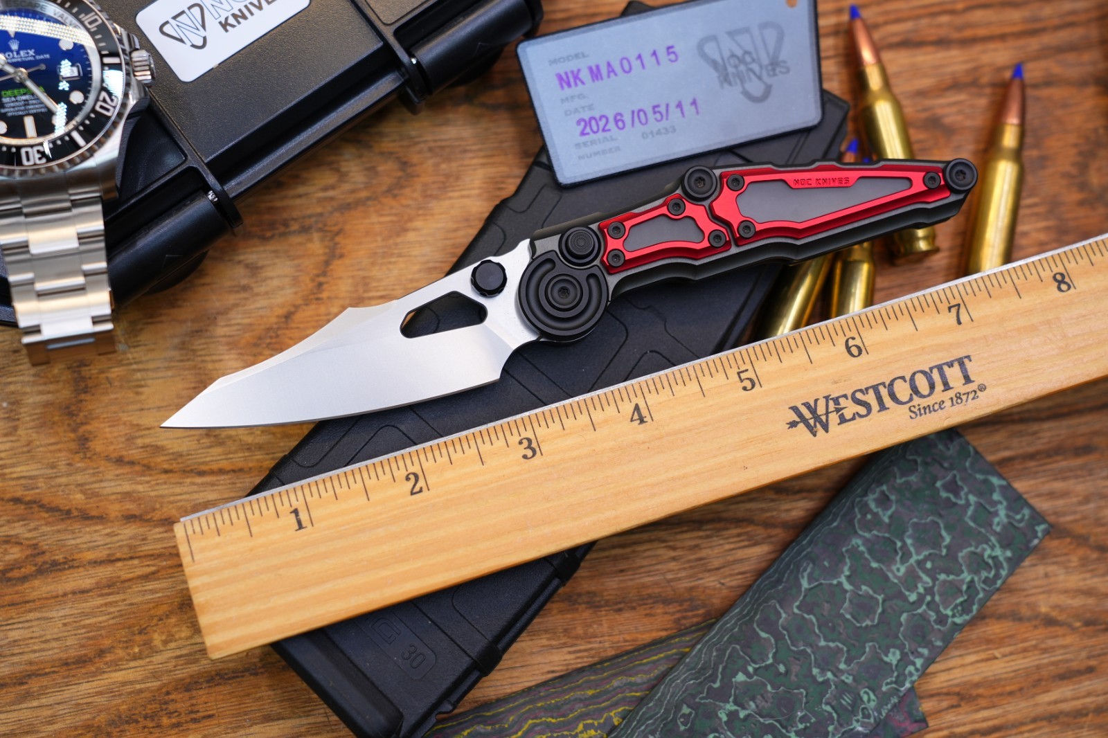 NOC MA01 M390 NOC Knives Manual Button Lock Folding Knife 2mm Blade Aluminum PC