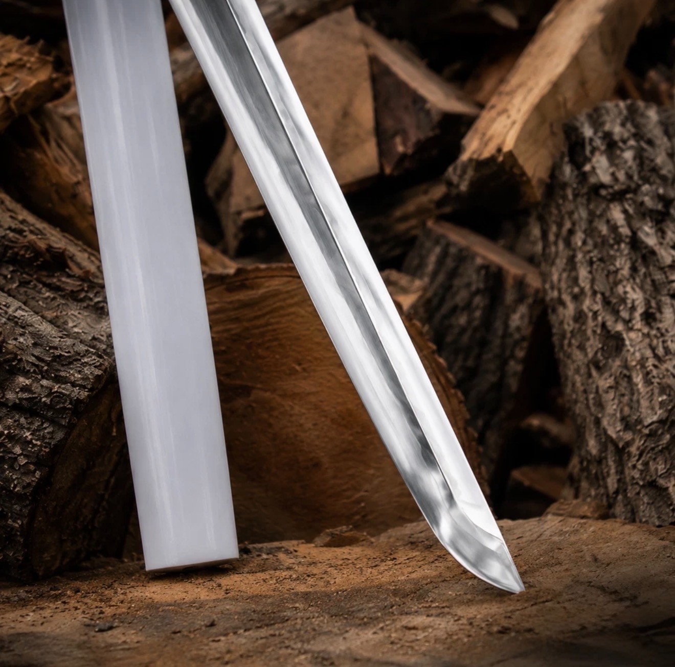 Handmade Japanese Samurai Katana Sword Carbon Folded Steel Sharp Full Tang