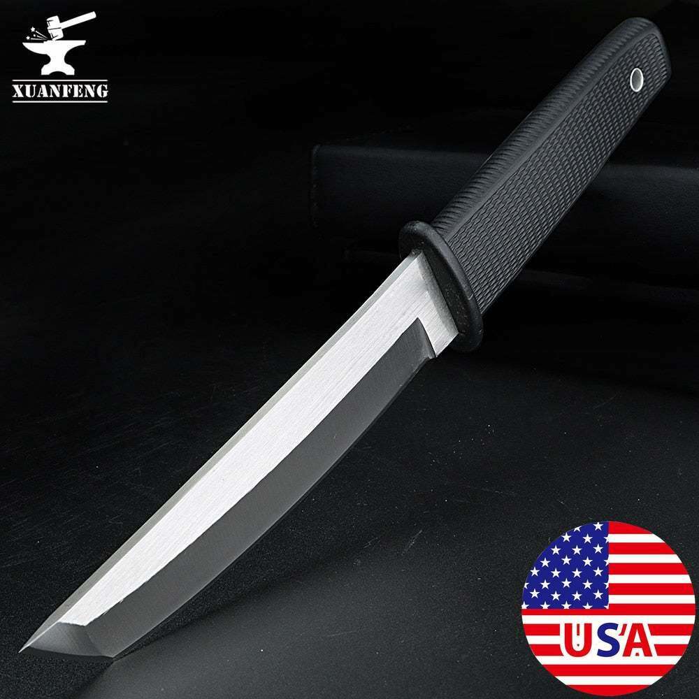 Stainless Steel Long Plastic Handle Outdoor Tactical Knife ABS Sheath, Sports