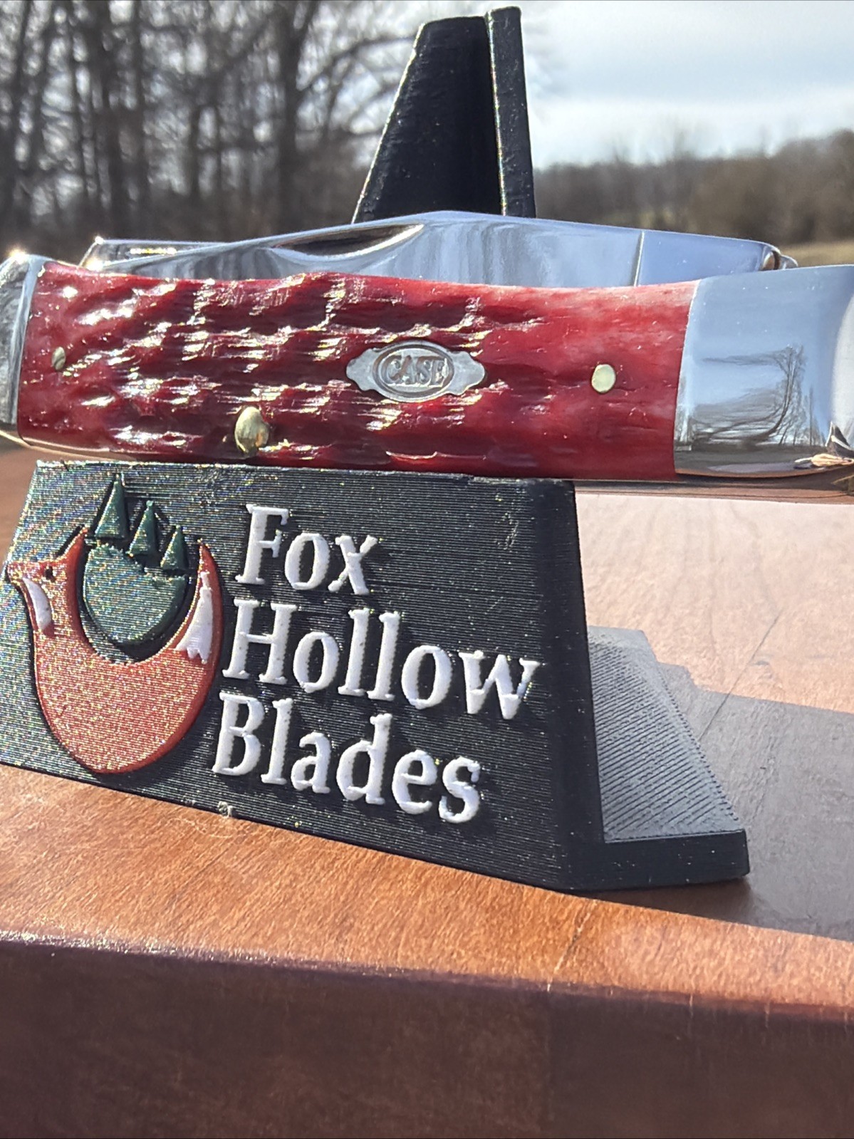 Case XX 2025 Dark Red Bone 6254C CS Trapper Knife (With Pocket Clip)