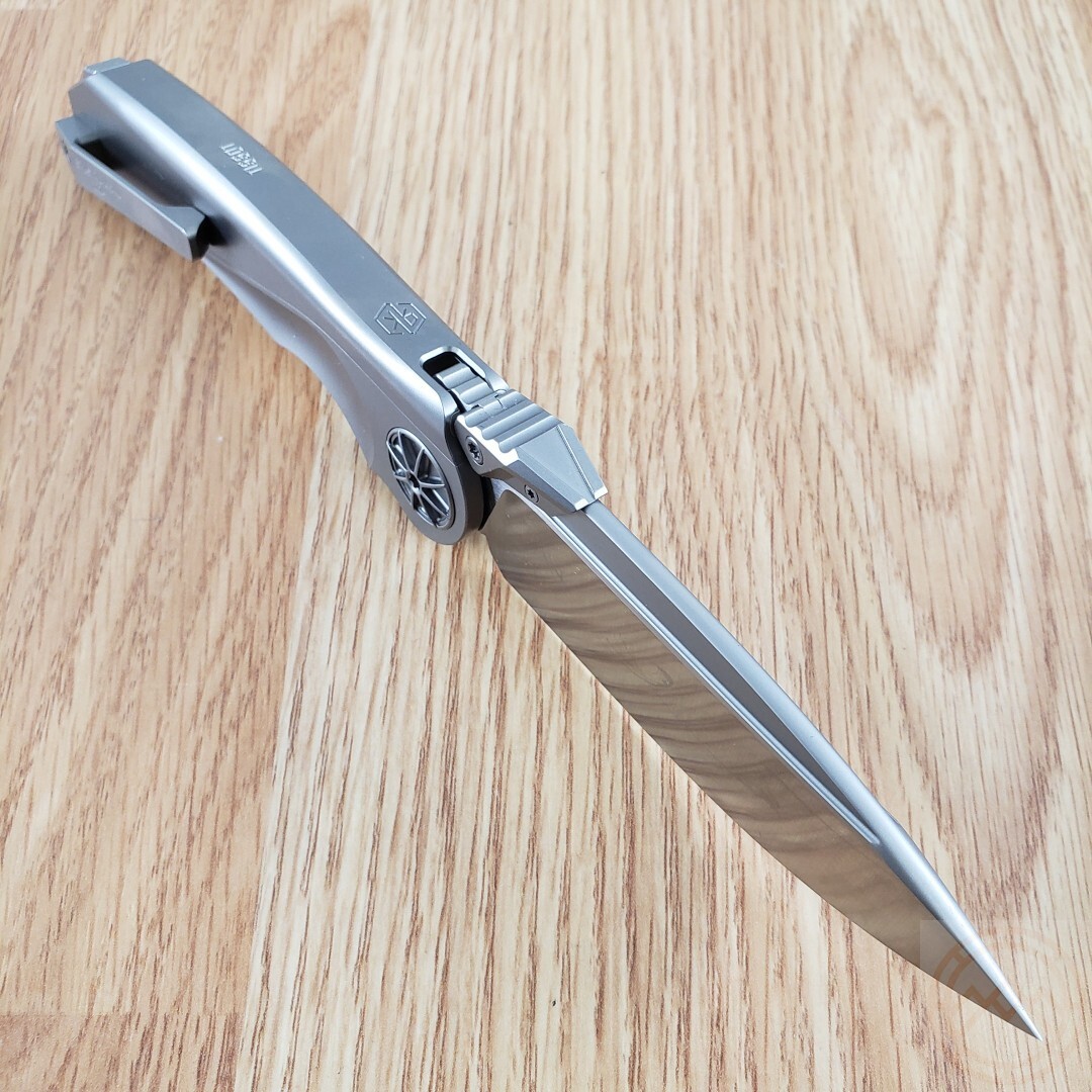 Rike Knife Tissto 1 Folding Knife 3.75″ Bohler M390 Steel Blade Titanium Handle