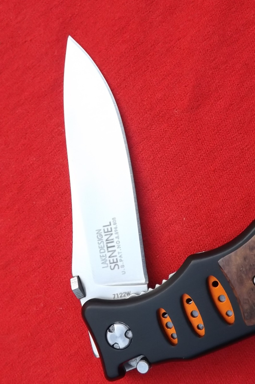 CRKT COLUMBIA RIVER LAKE DESIGN SENTINEL WOOD GRIPS CLEAN NEW UNUSED LINER