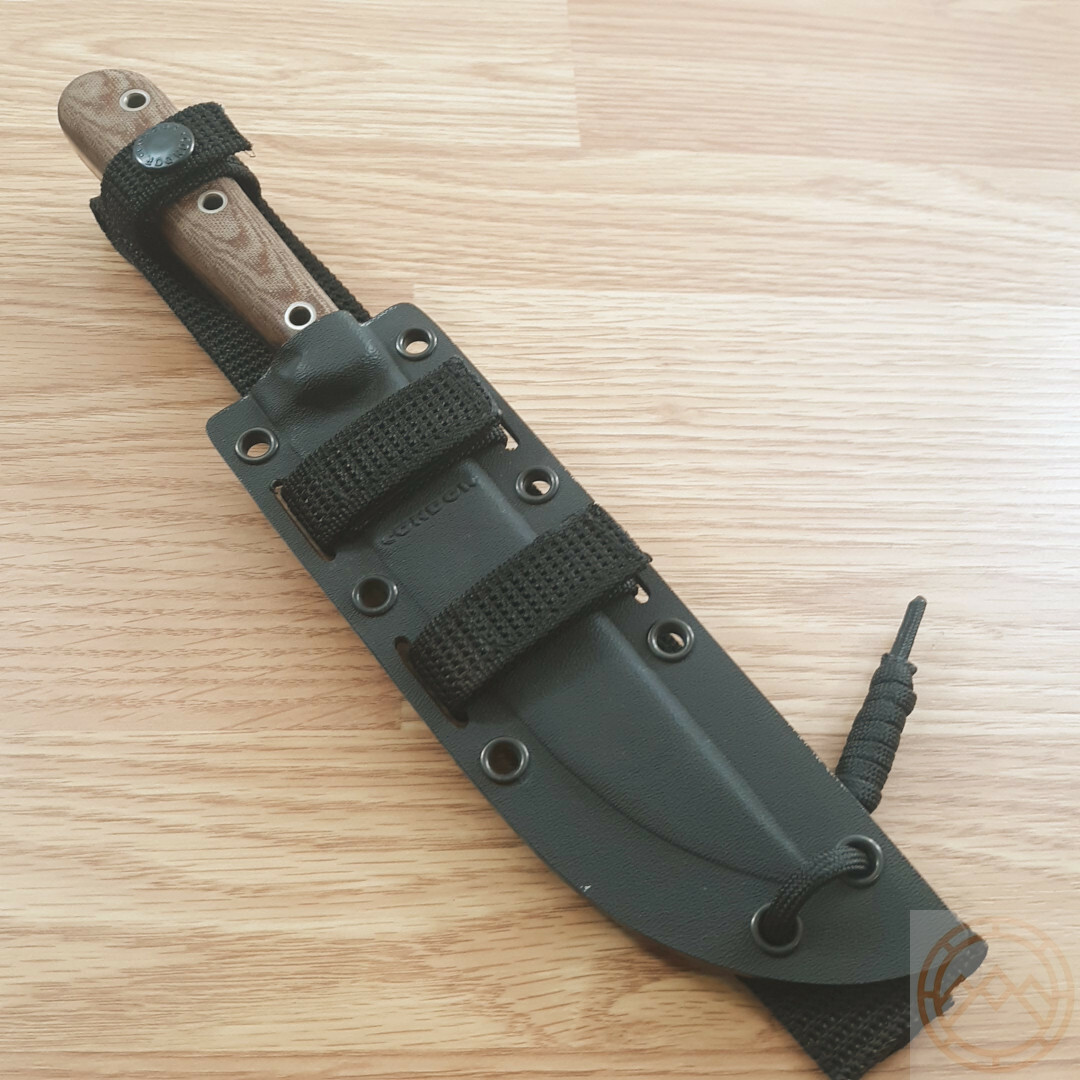 Condor Skirmish Fixed Knife 5.5 1075HC Steel Blade Natural Canvas Micarta Handle