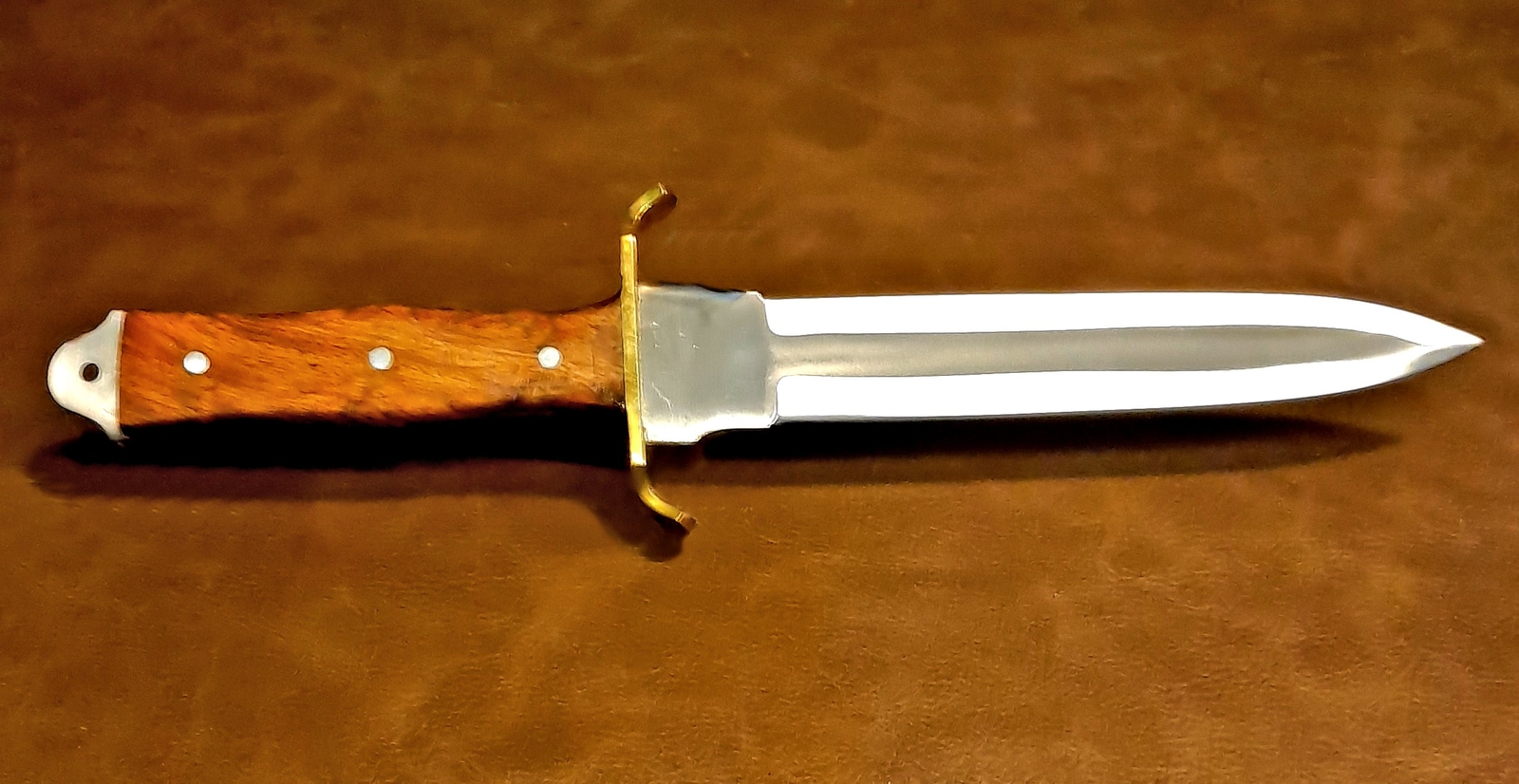 11.5″ Combat Commando Dagger Double Edge Throwing Knife w/Leather Sheath