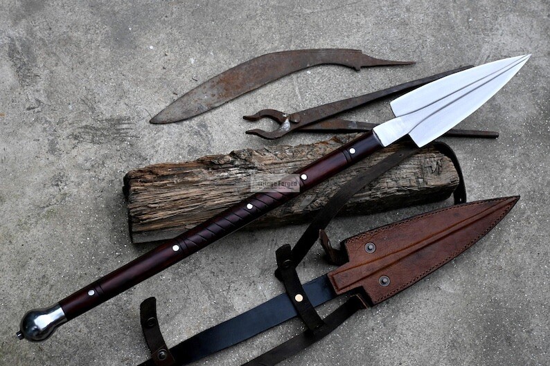 Custom Handmade Carbon Steel Blade Viking Machete Sword | Hunting Sword Camping
