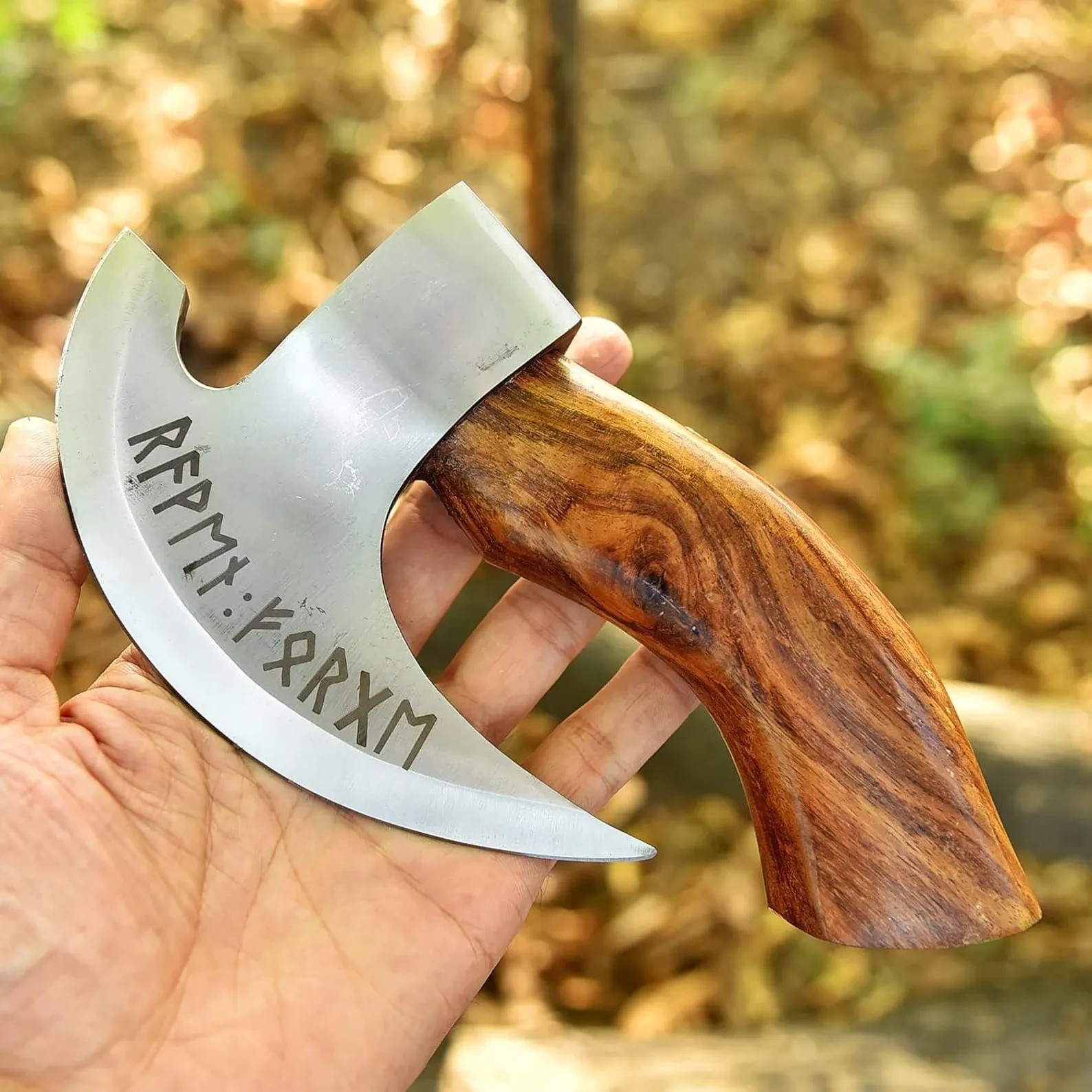 Small Viking Pizza Cutter Axe Gift Set Carbon Steel Pizza Axe Mini Celtic Knife