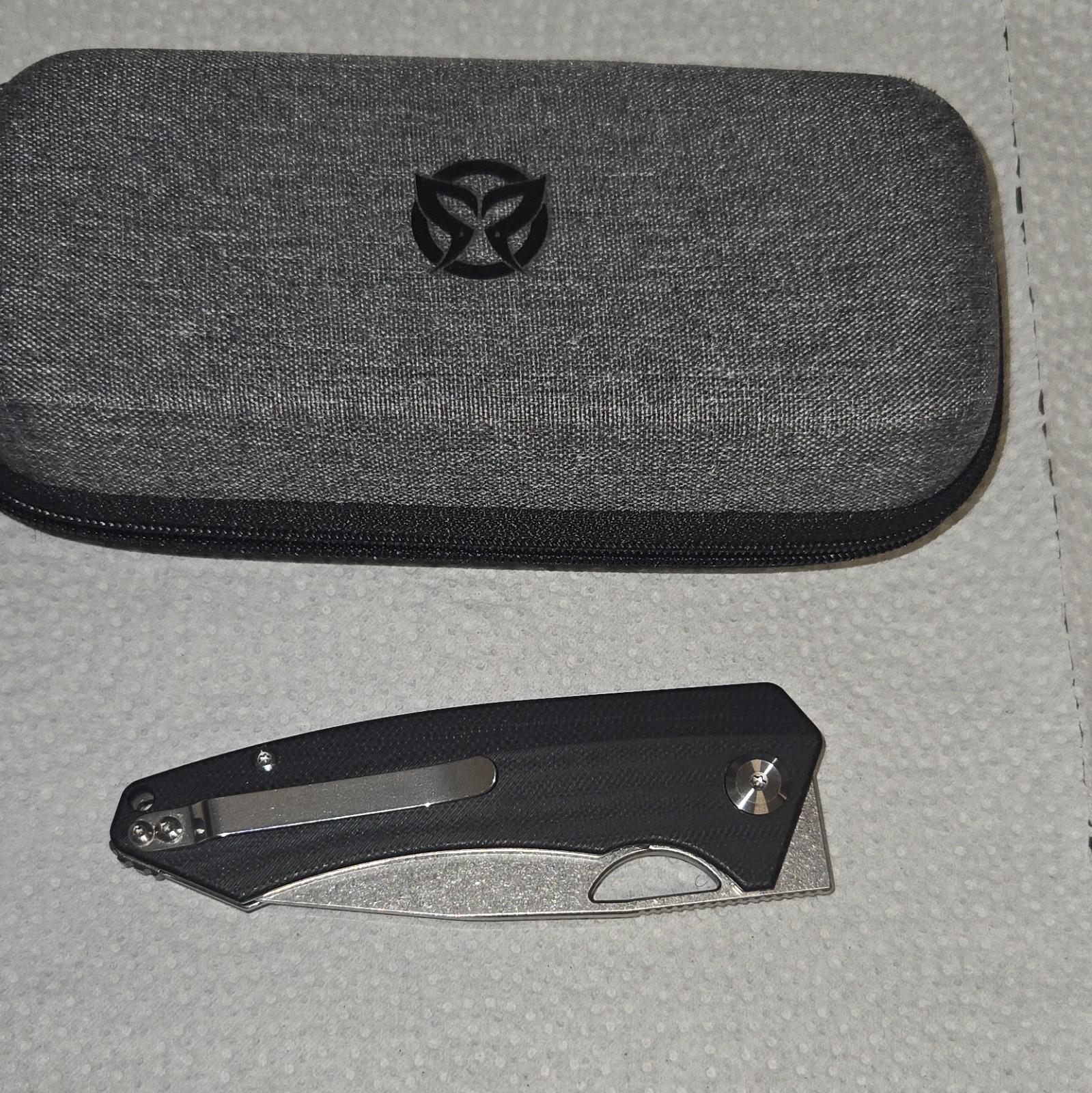 Pmp Spartan Pocketknife Liner Lock Black G10 Clip Manual Front Flipper