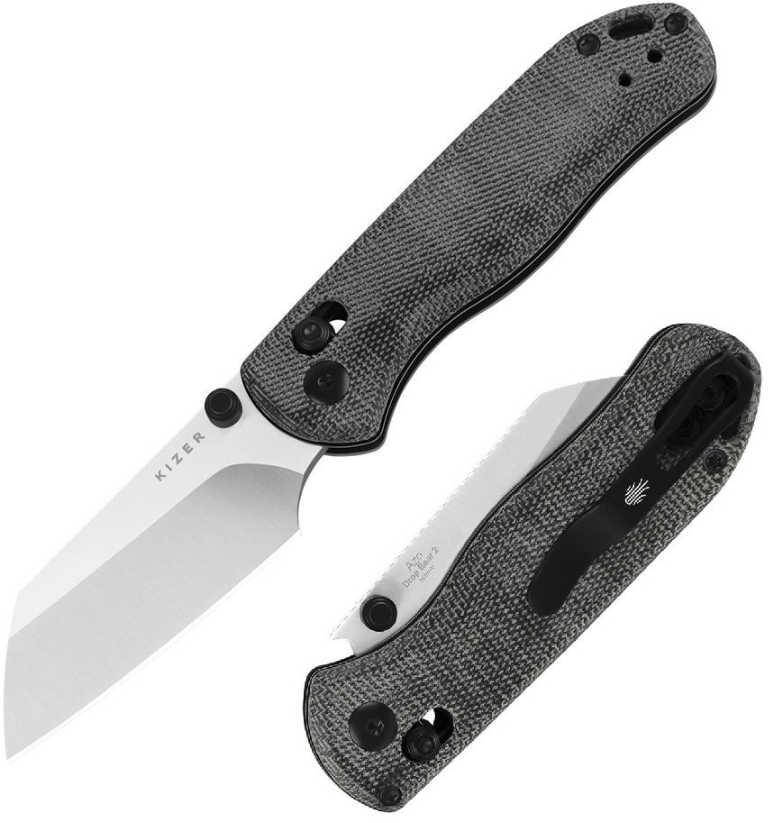 Kizer Cutlery Drop Bear 2 Folding Knife 2.88″ Nitro V Steel Blade Micarta Handle
