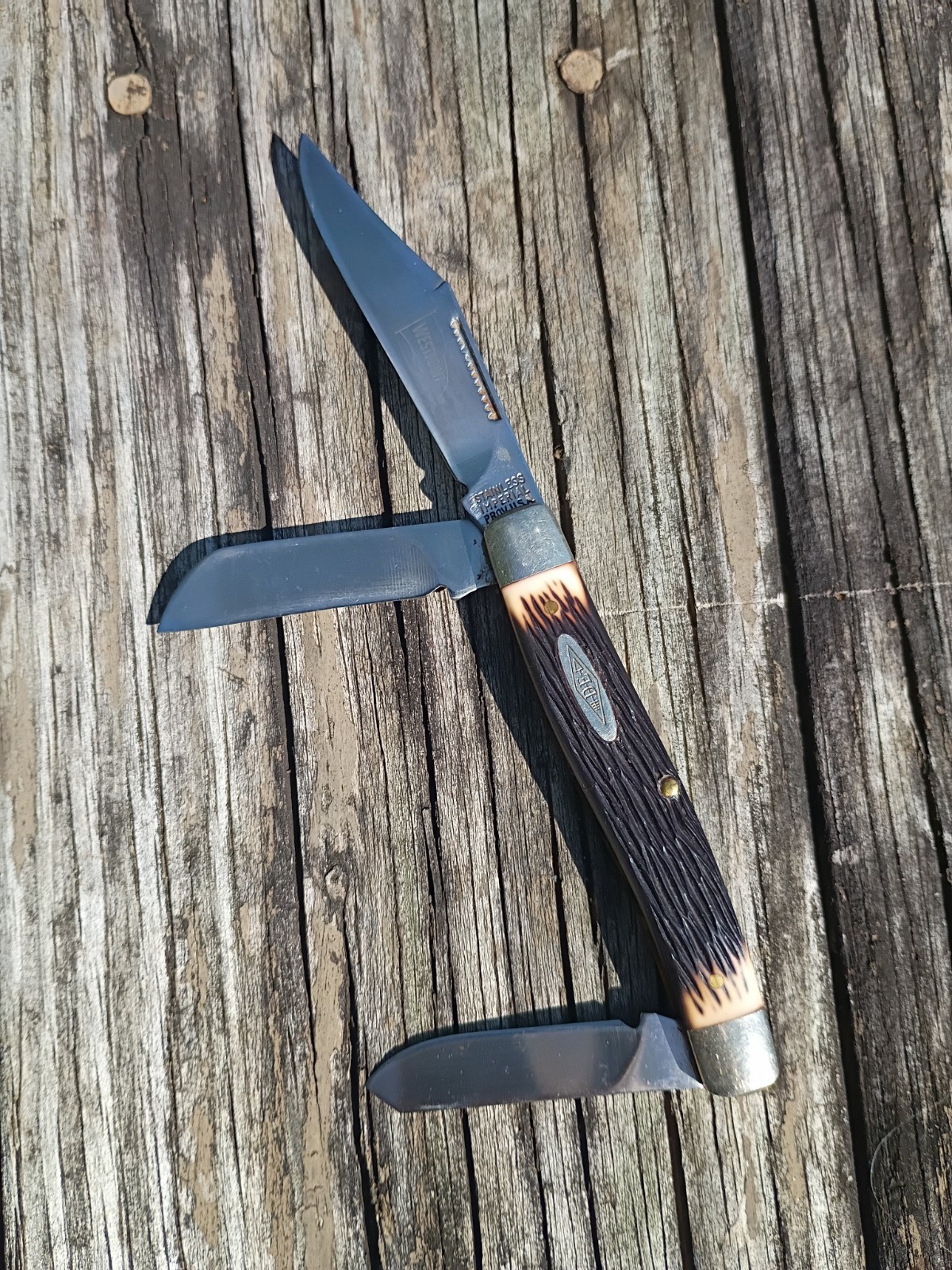 Imperial Diamond Edge 353 Stockman 4″ Closed West Point Made USA Carbon Steel ?