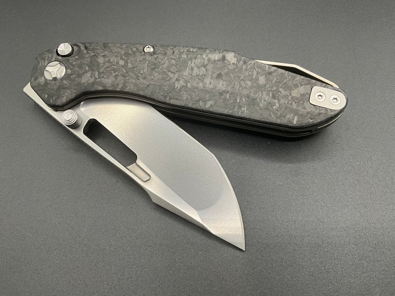 Ketuo Triad Folding Knife 3.25″ Bohler M390 Steel Blade Carbon Fiber Handle